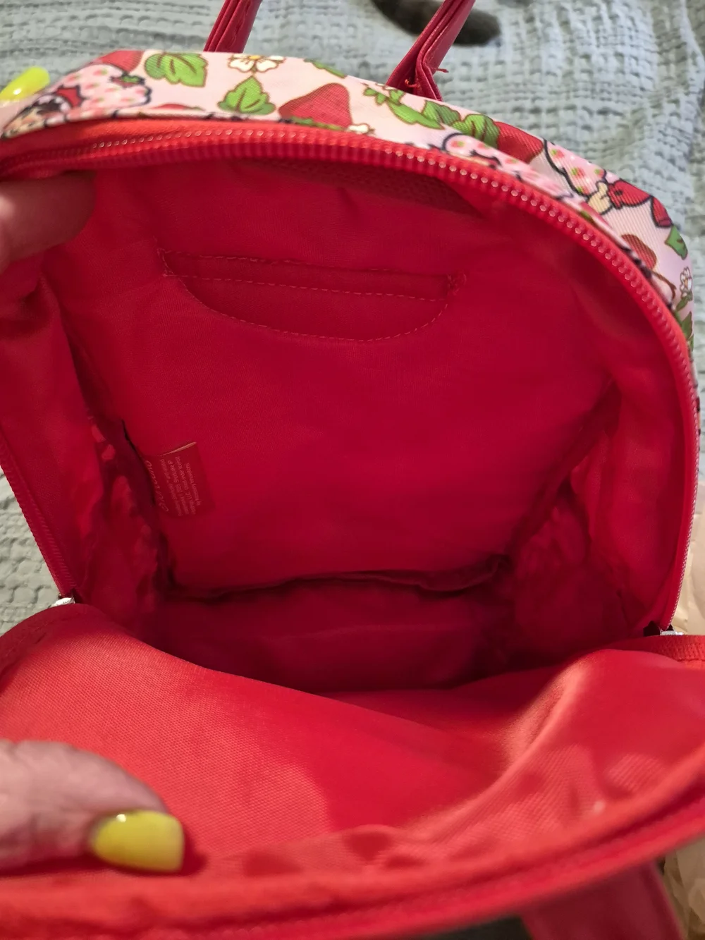 Strawberry Shortcake Mini Backpack Pink Strawberry Print Kawaii Y2K Cottagecore
